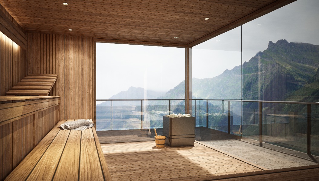 Sauna mit Panoramablick