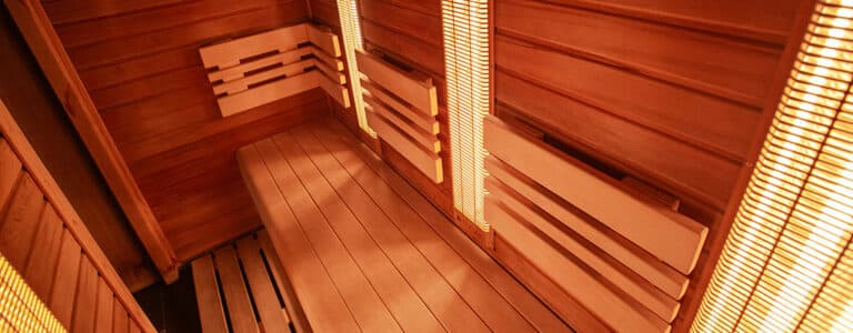 Modern infrared sauna in a wellness studio